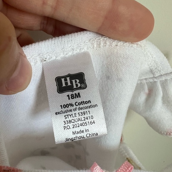 HB Farm Animal Print Sleeveless Romper with Bow 18 Month Baby - Picture 3 of 6